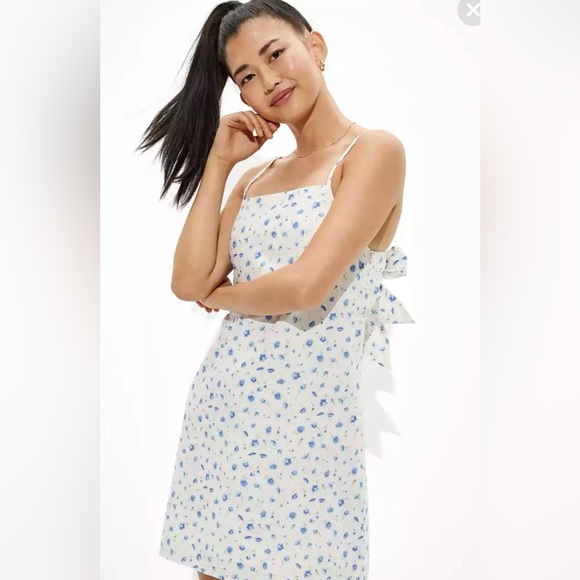 Floral Tie-Back Mini Dress - Picture 2 of 8
